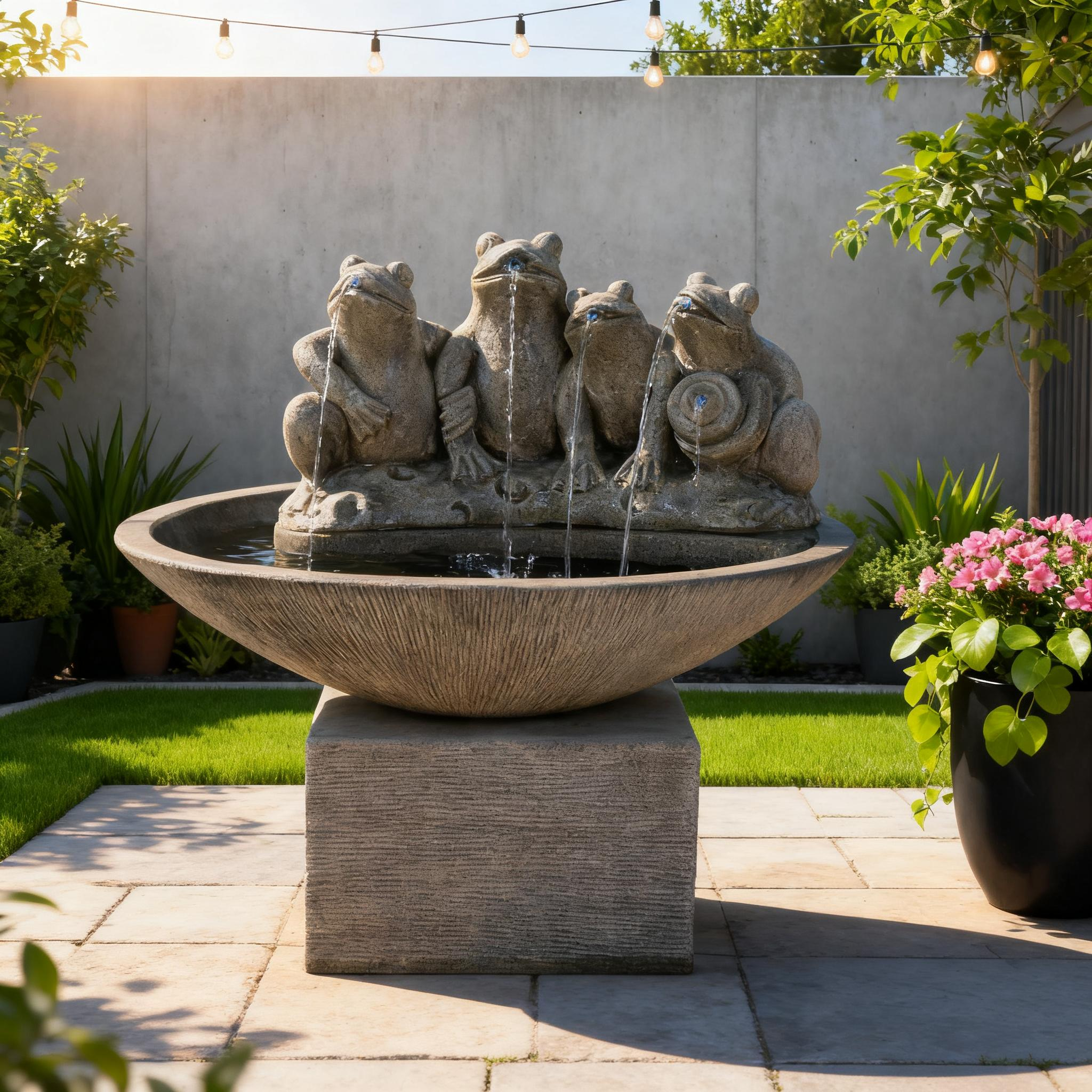 Frog in the Pond Fountain