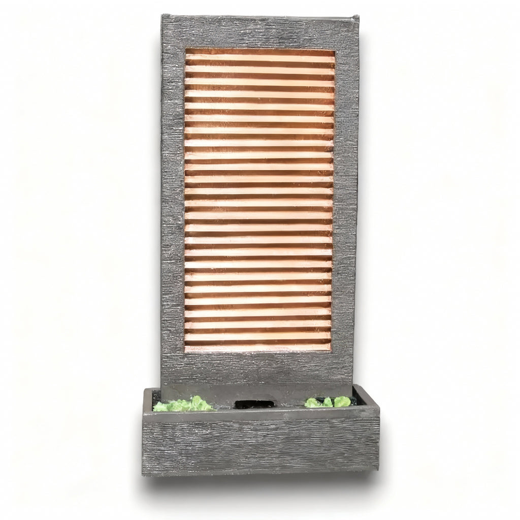Zig Zag Copper Wall Fountain
