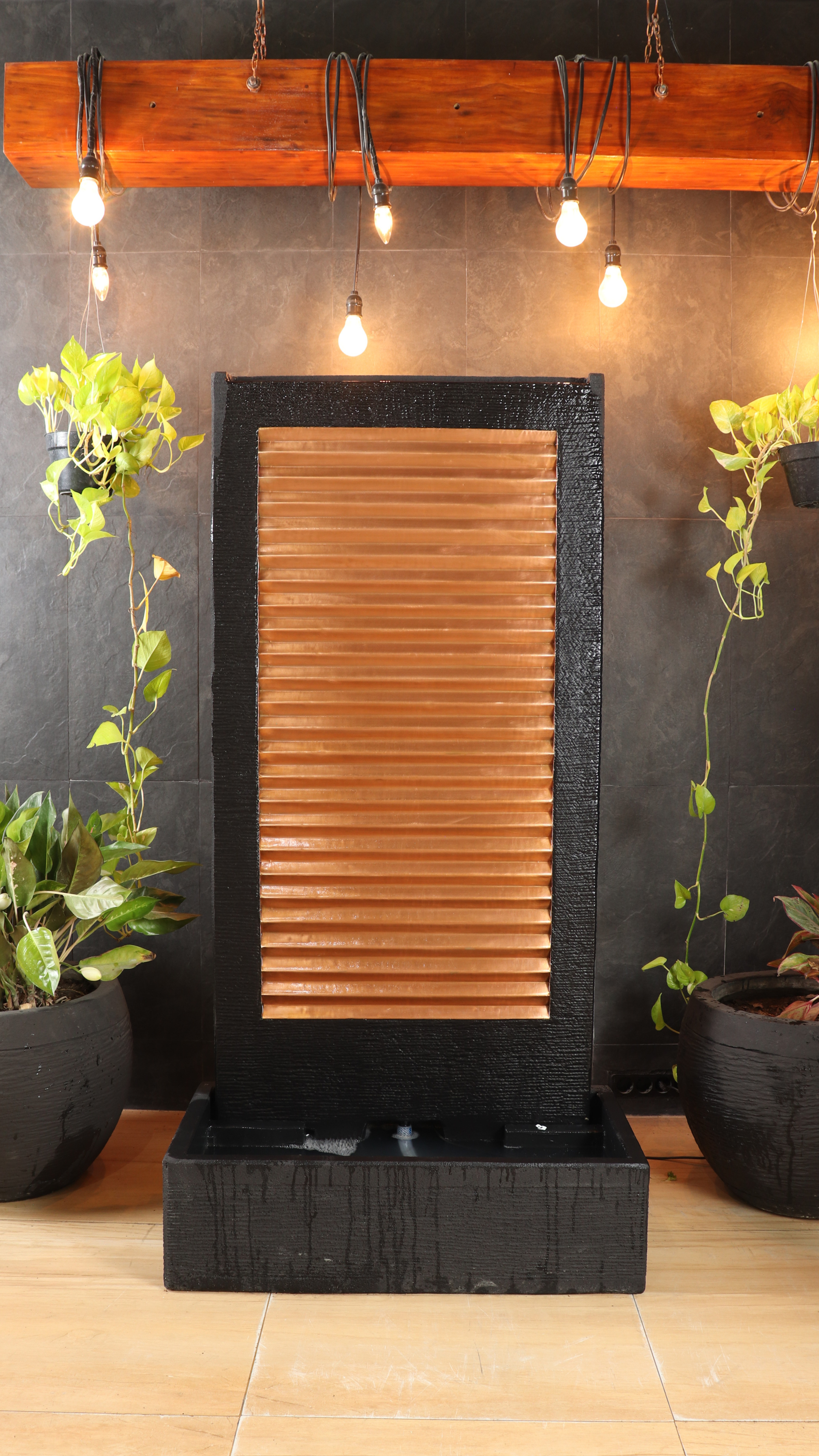 Zig Zag Copper Wall Fountain