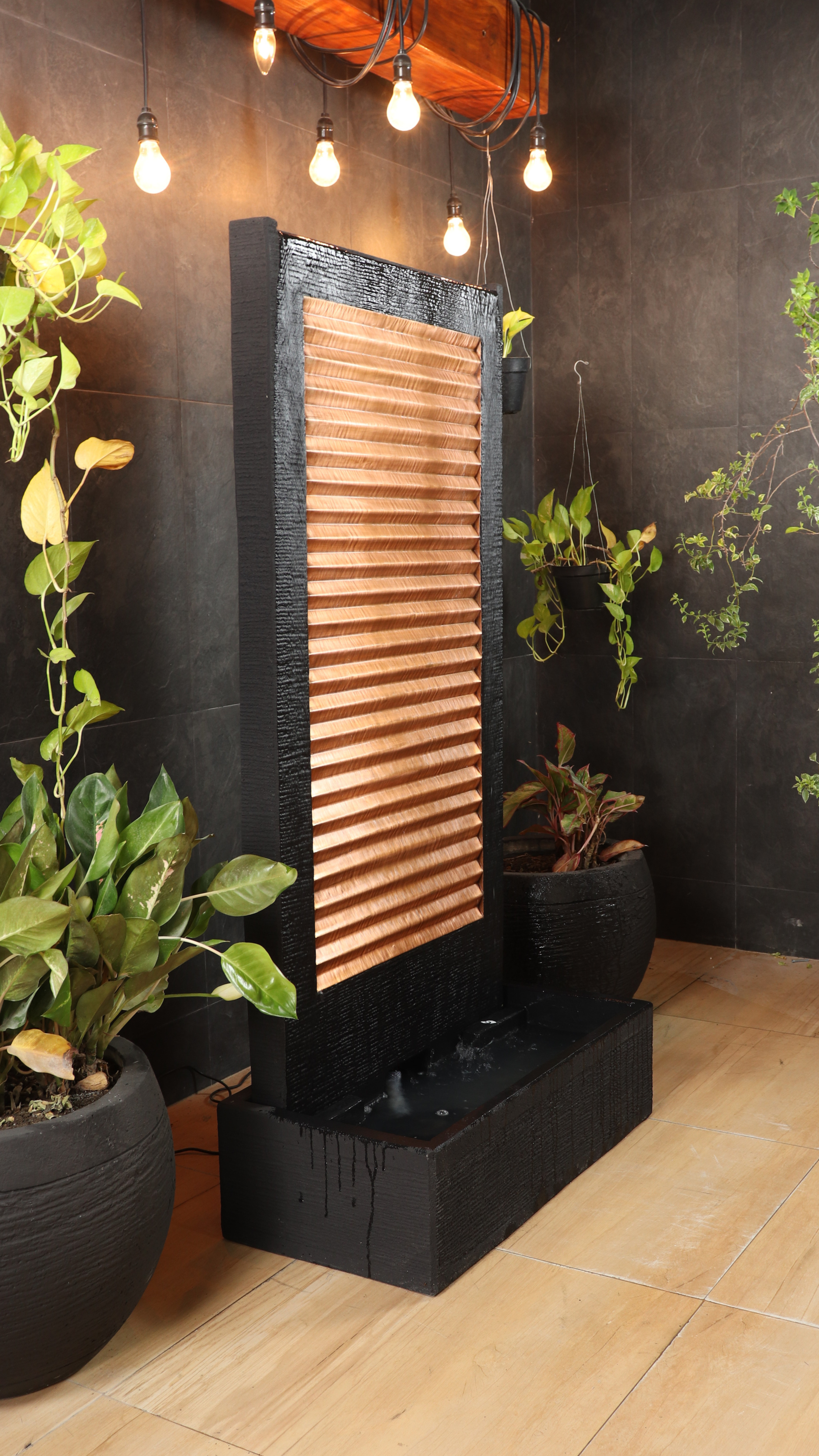 Zig Zag Copper Wall Fountain
